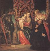 VERONESE (Paolo Caliari) The Virgin and Child with Saints Justin and George and a Benedictine (mk05) china oil painting artist